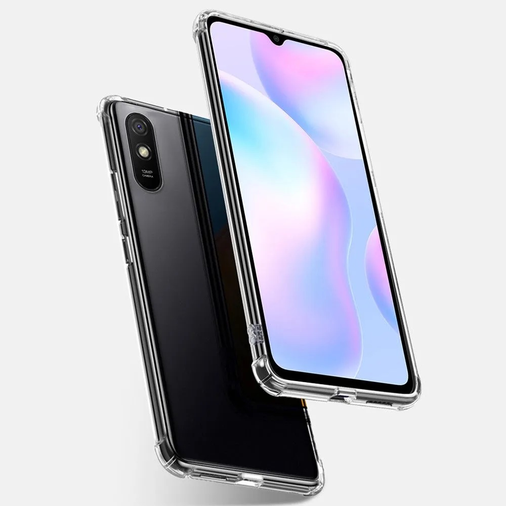 Чехол противоударный прозрачный для Xiaomi Redmi 9A с защитой камеры SUNS STORE