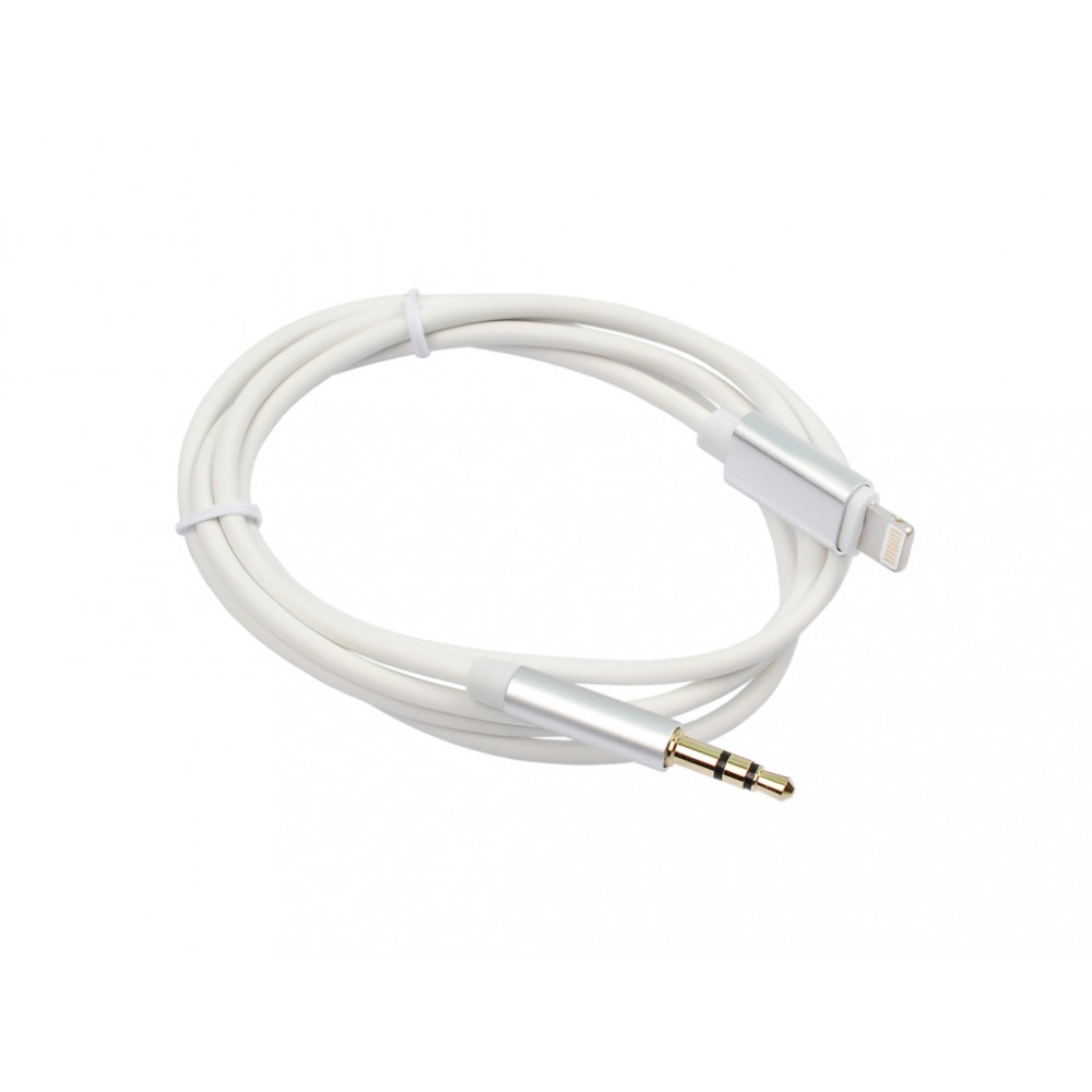 Кабель Vixion CAB10 AUX 3.5 - Lightning (1 м), белый