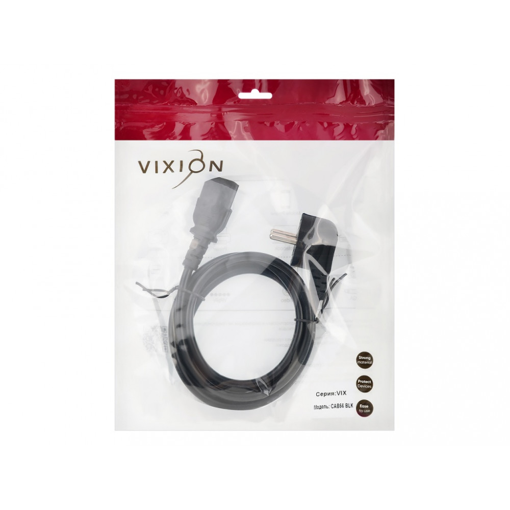 Кабель сетевой Vixion CAB56 EURO pin (m) - C13 (m) (1.5 м)