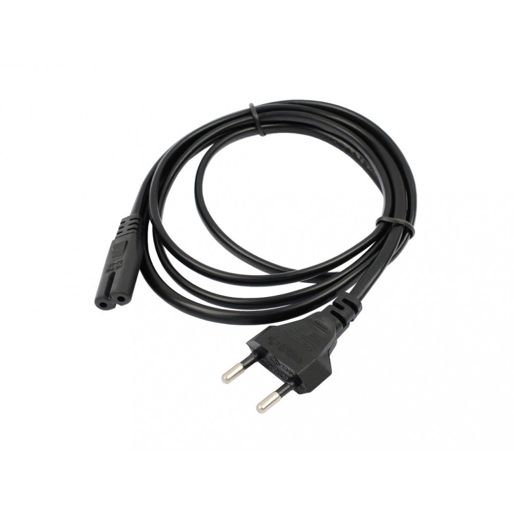 Кабель сетевой Vixion CAB58 EURO pin (m) - 2 pim (m) (1.5 м) черный