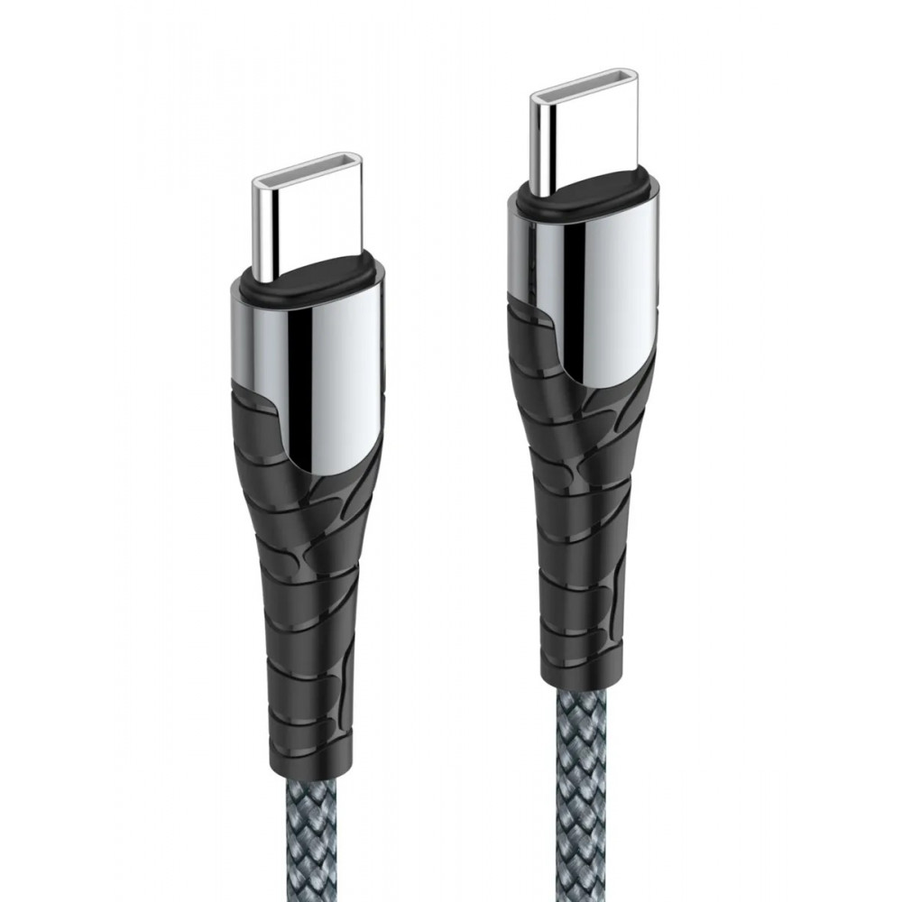 Кабель LDNIO LS101 USB Type-C - Type-C (1 м) серый