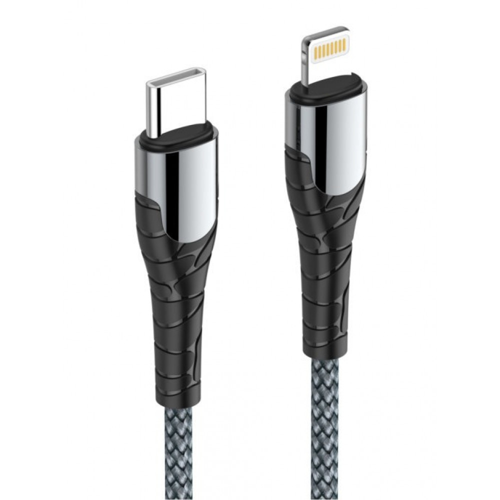 Кабель LDNIO LS111 USB Type-C - Lightning (1 м), серый