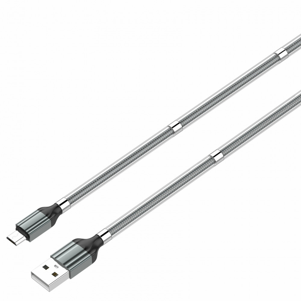 Кабель LDNIO LS491 Micro USB (1 м) Магнитная оплетка, серый 
