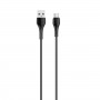 Кабель LDNIO LS521 USB Type-C (1 м) с подсветкой, серый 