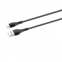 Кабель LDNIO LS521 USB Type-C (1 м) с подсветкой, серый 
