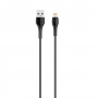 Кабель LDNIO LS522 USB Lightning (2 м) с подсветкой, серый