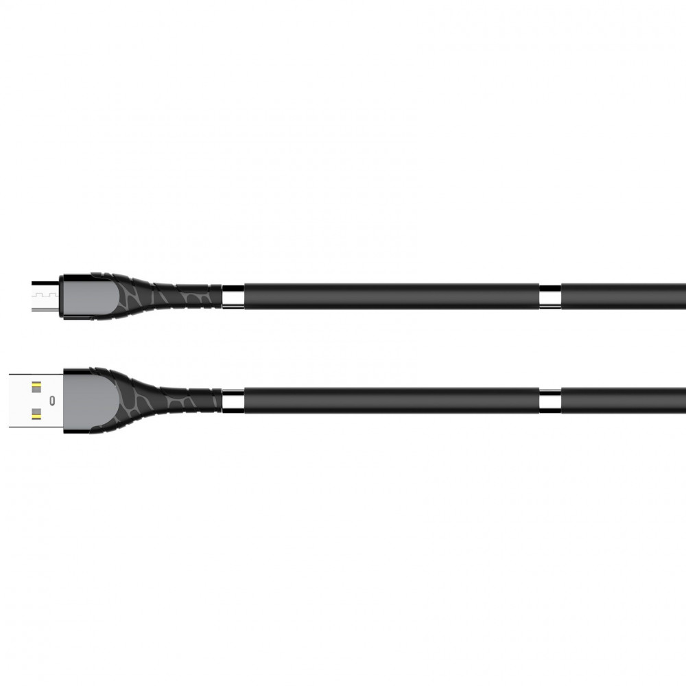 Кабель LDNIO LS511 Micro USB (1 м) Магнитная оплетка, черный