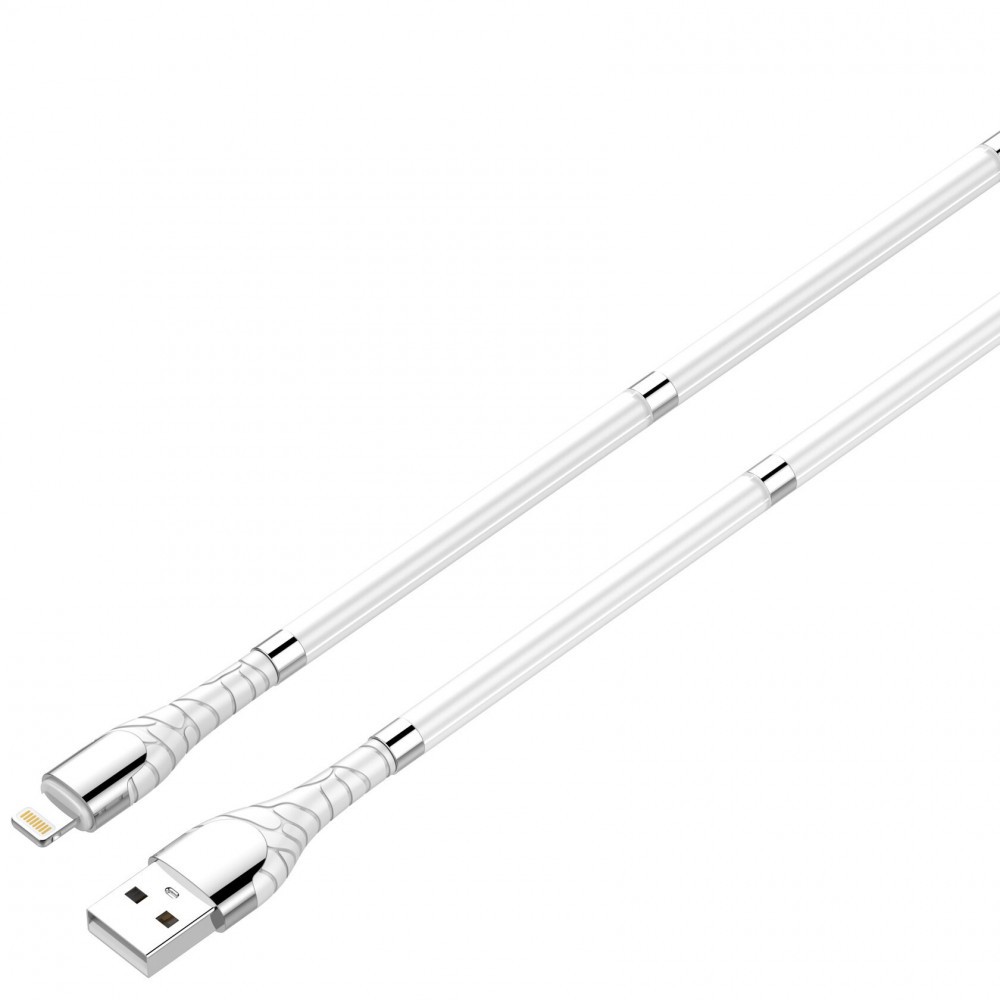 Кабель LDNIO LS511 USB Lightning (1 м) Магнитная оплетка, белый