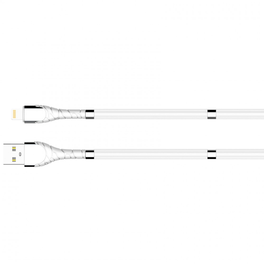 Кабель LDNIO LS511 USB Lightning (1 м) Магнитная оплетка, белый