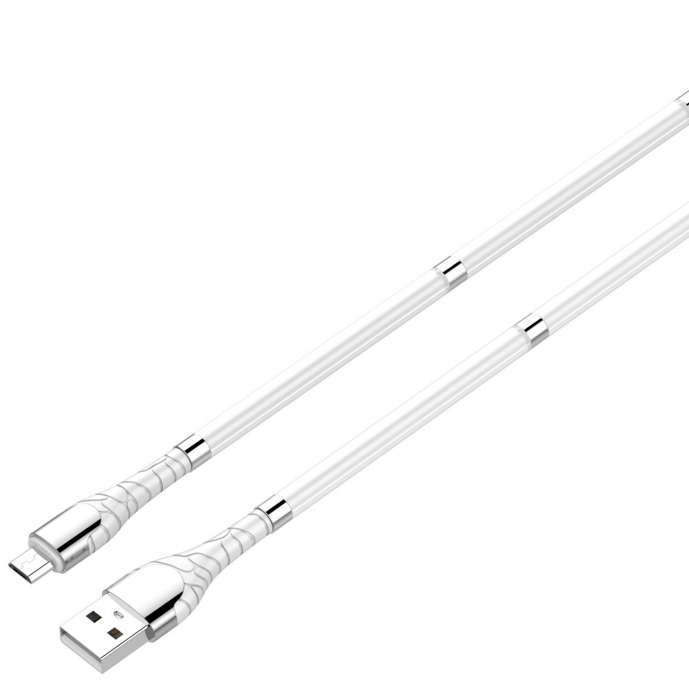 Кабель LDNIO LS511 Micro USB (1 м) Магнитная оплетка, белый