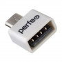 Адаптер Perfeo PF-VI-O010 micro USB - USB с OTG белый 