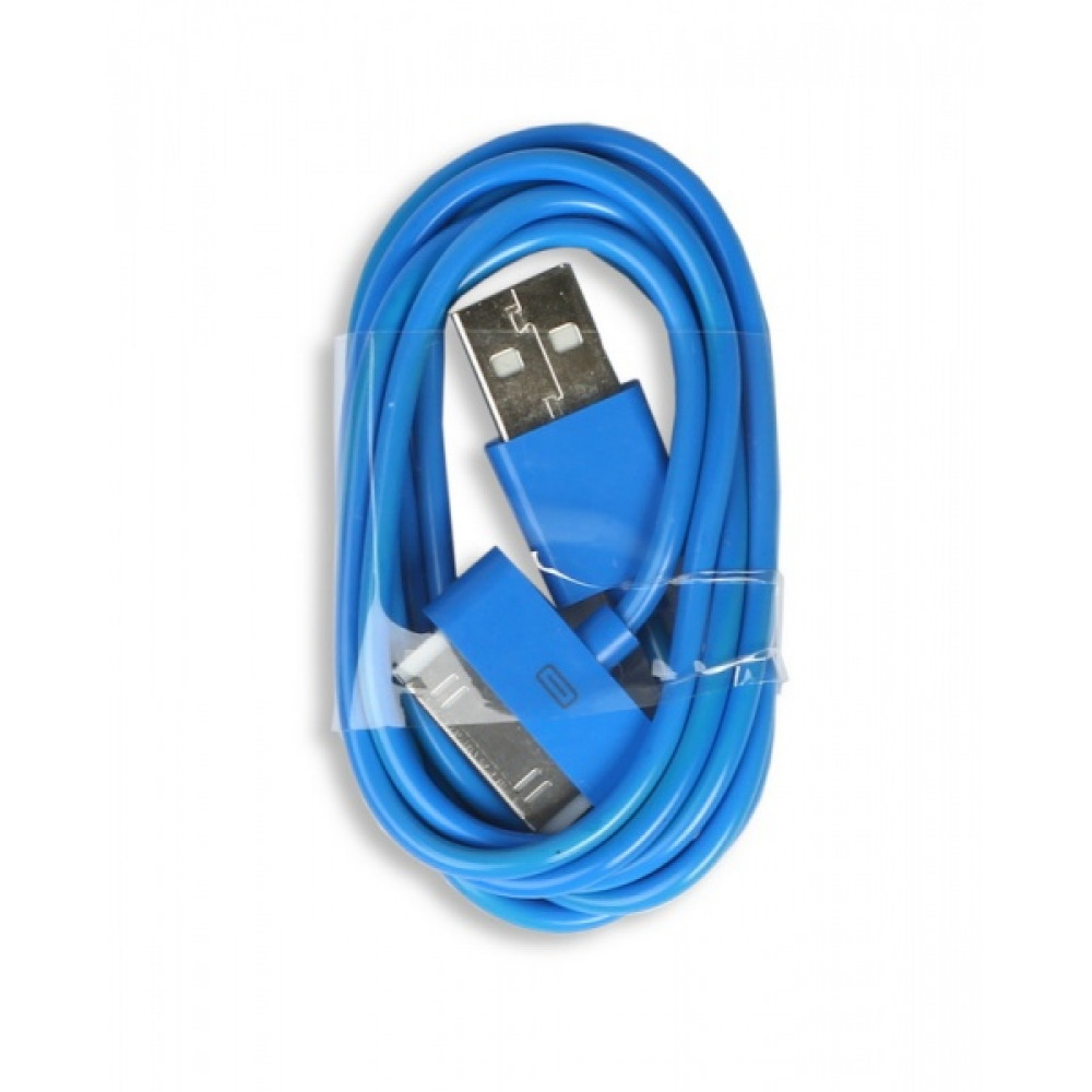 Дата - кабель Smartbuy USB - 30-pin Apple (1.2 м) голубой