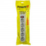 Сетевой фильтр 5 розеток Perfeo Powerx (3 м) серый