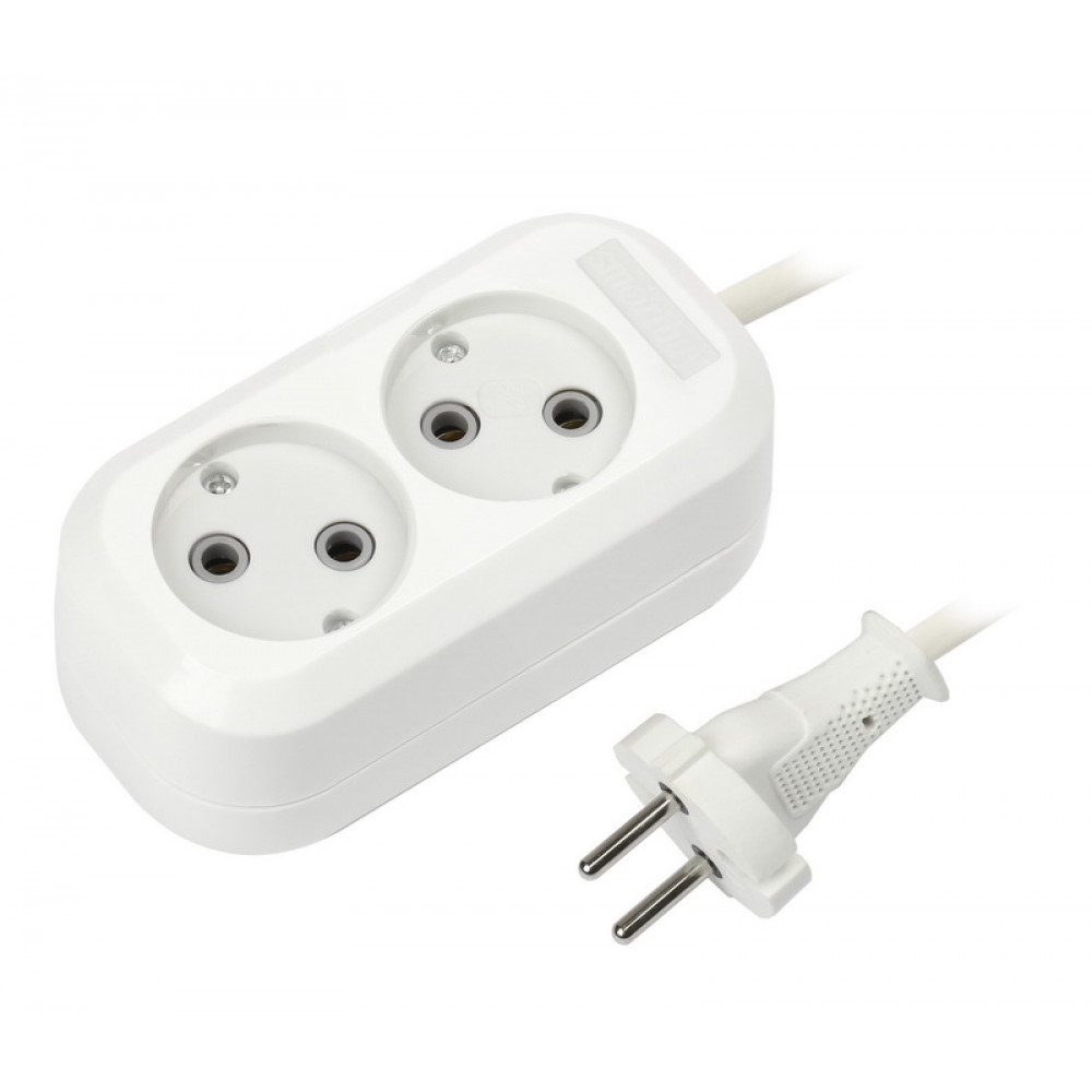 Удлинитель 2 гнезда Smartbuy SBE-10-2-02-N (2 м)