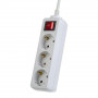 Удлинитель 3 гнезда Perfeo Powermate (3 м) с выключателем и заземлением, белый