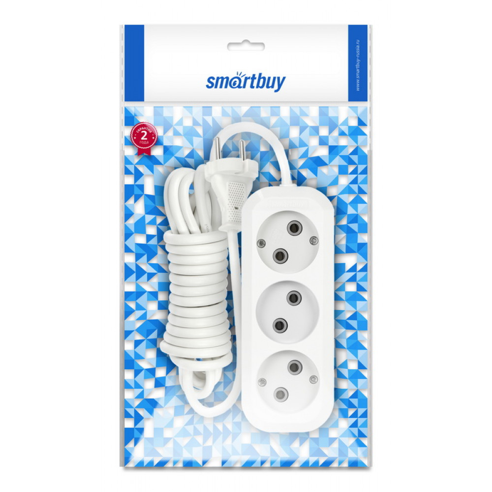 Удлинитель 3 гнезда Smartbuy SBE-10-3-1.5-N (1.5 м)