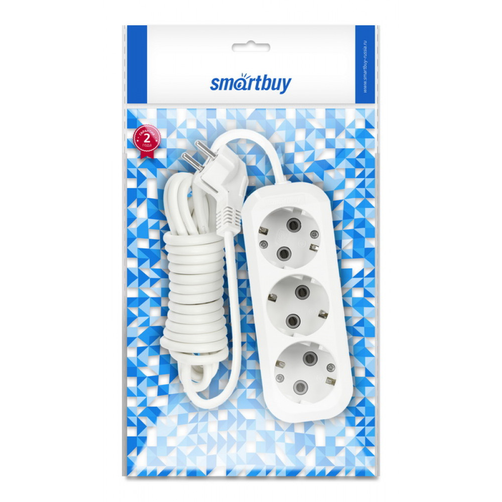 Удлинитель 3 гнезда Smartbuy SBE-16-3-05-Z (5 м) с заземлением