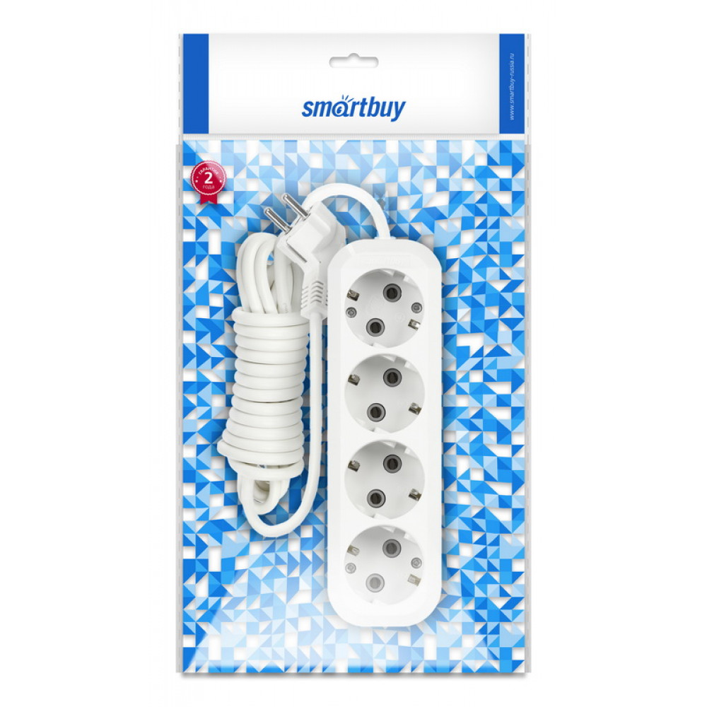 Удлинитель 4 гнезда Smartbuy SBE-16-4-03-Z (3 м) 