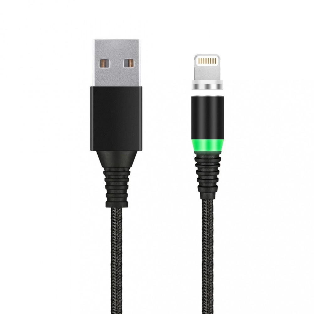 Кабель Smartbuy iK-510mt-2 Lightning (1 м) черный, с магнитным отсоединяемым наконечником 