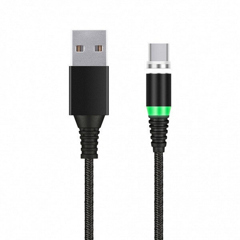 Кабель Smartbuy iK-3110mt-2 Type-C (1 м) черный, с магнитным отсоединяемым наконечником