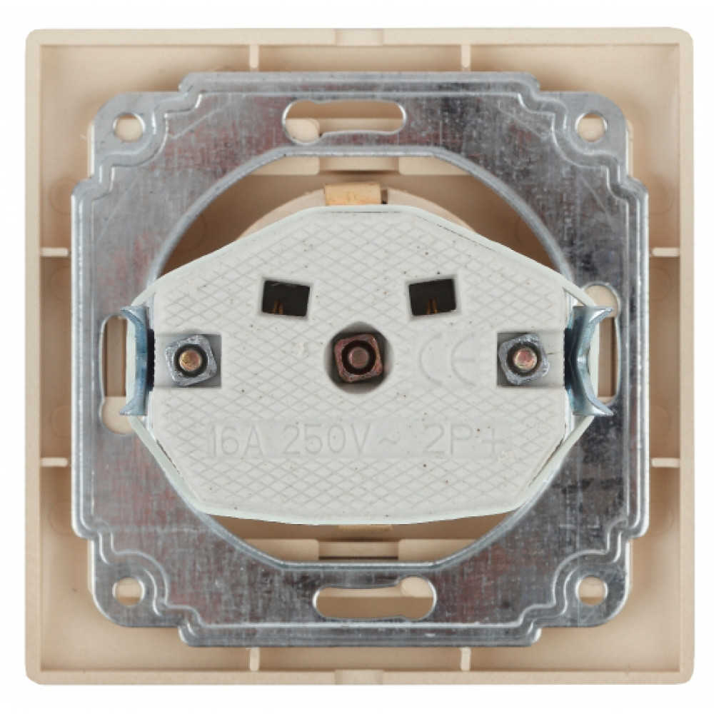 Розетка Intro Plano 2P+E Schuko слоновая кость
