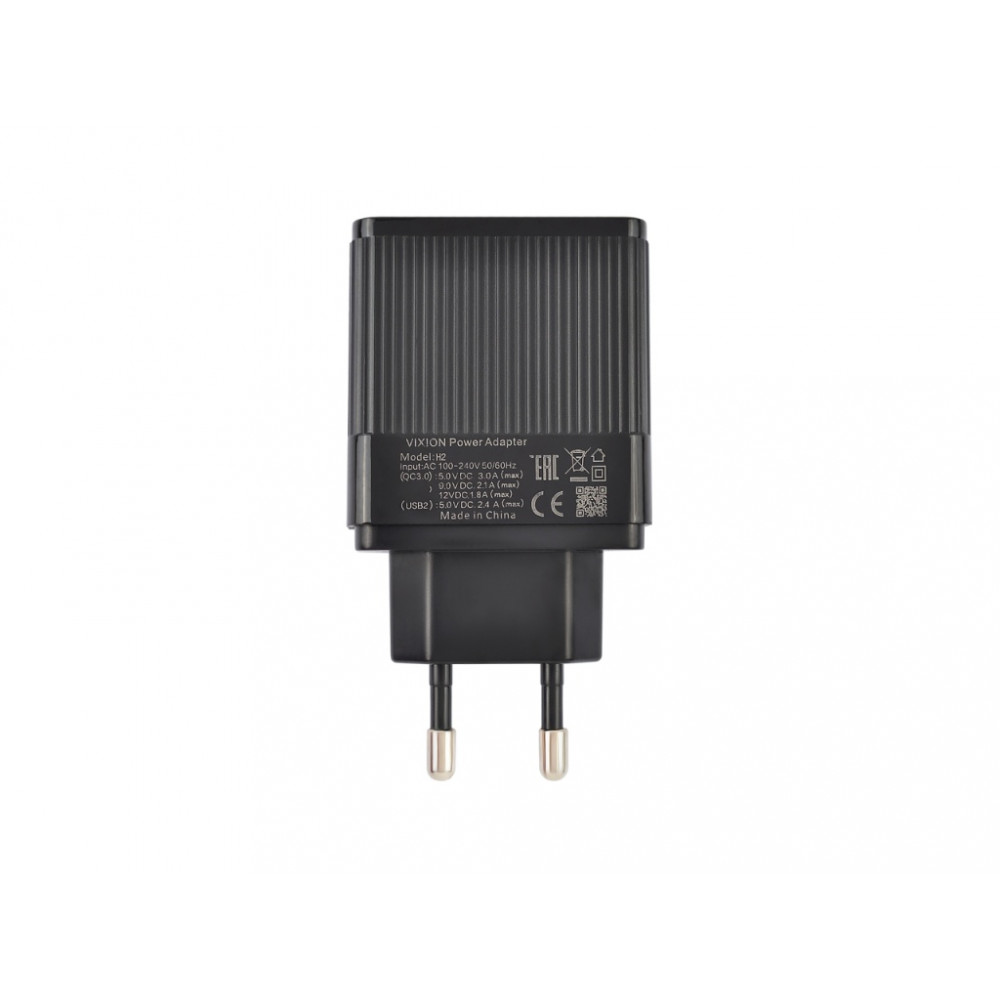 Сетевое зарядное устройство Vixion H2 Quick Charger 3.0 черное