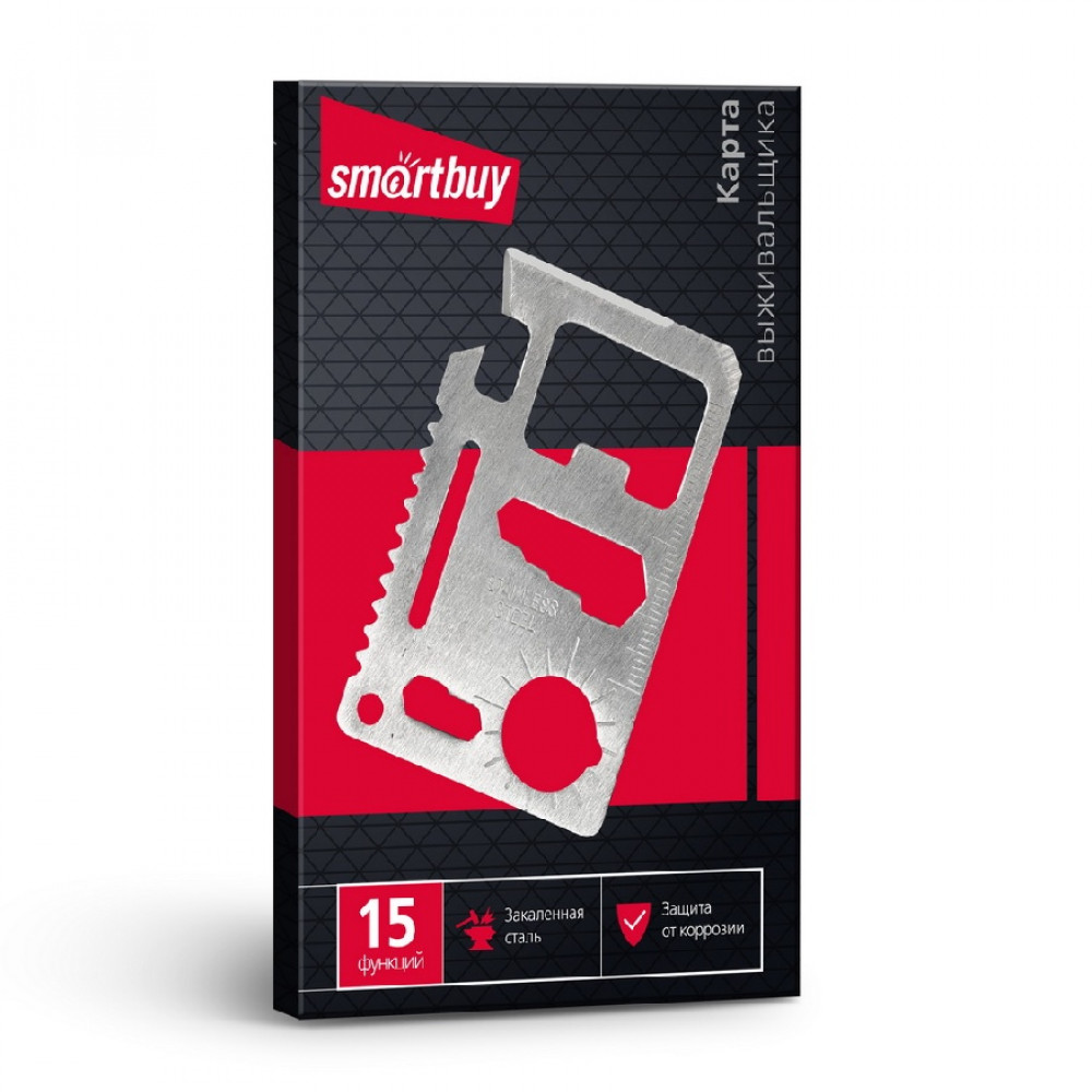 Набор инструментов-карточка Smartbuy Tools (15 функций) 