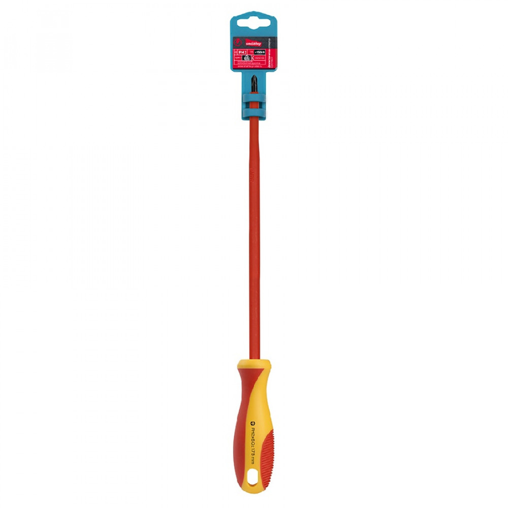 Диэлектрическая отвертка крестовая Smartbuy Tools PH2x175 