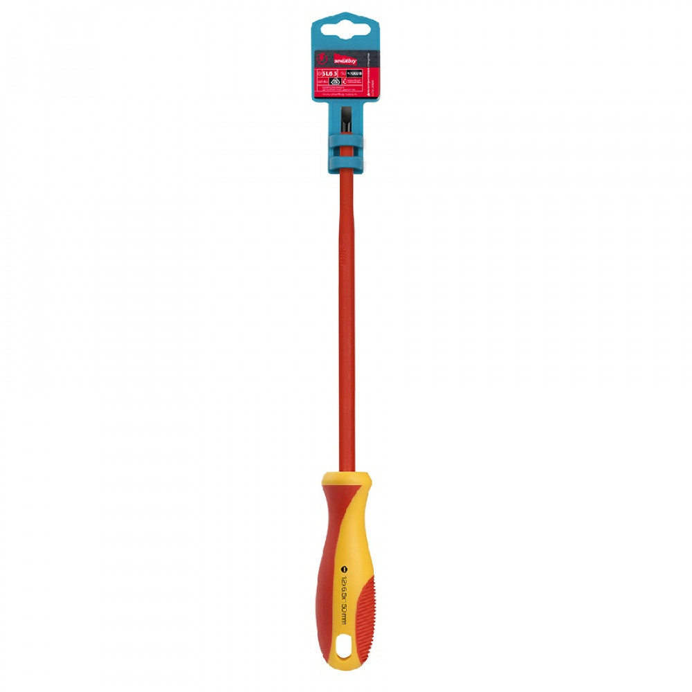 Диэлектрическая отвертка шлицевая Smartbuy Tools SL65x150