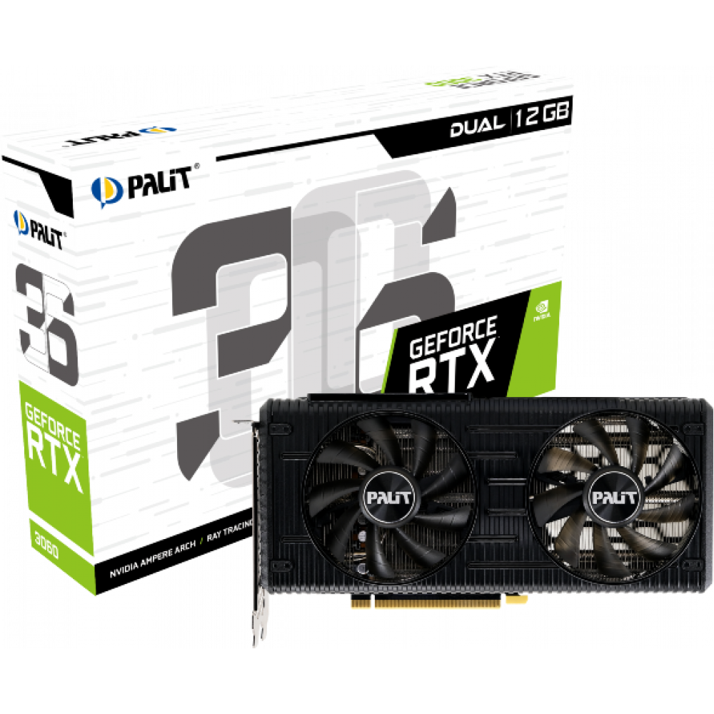 Видеокарта Palit GeForce RTX 3060 DUAL 12 Гб