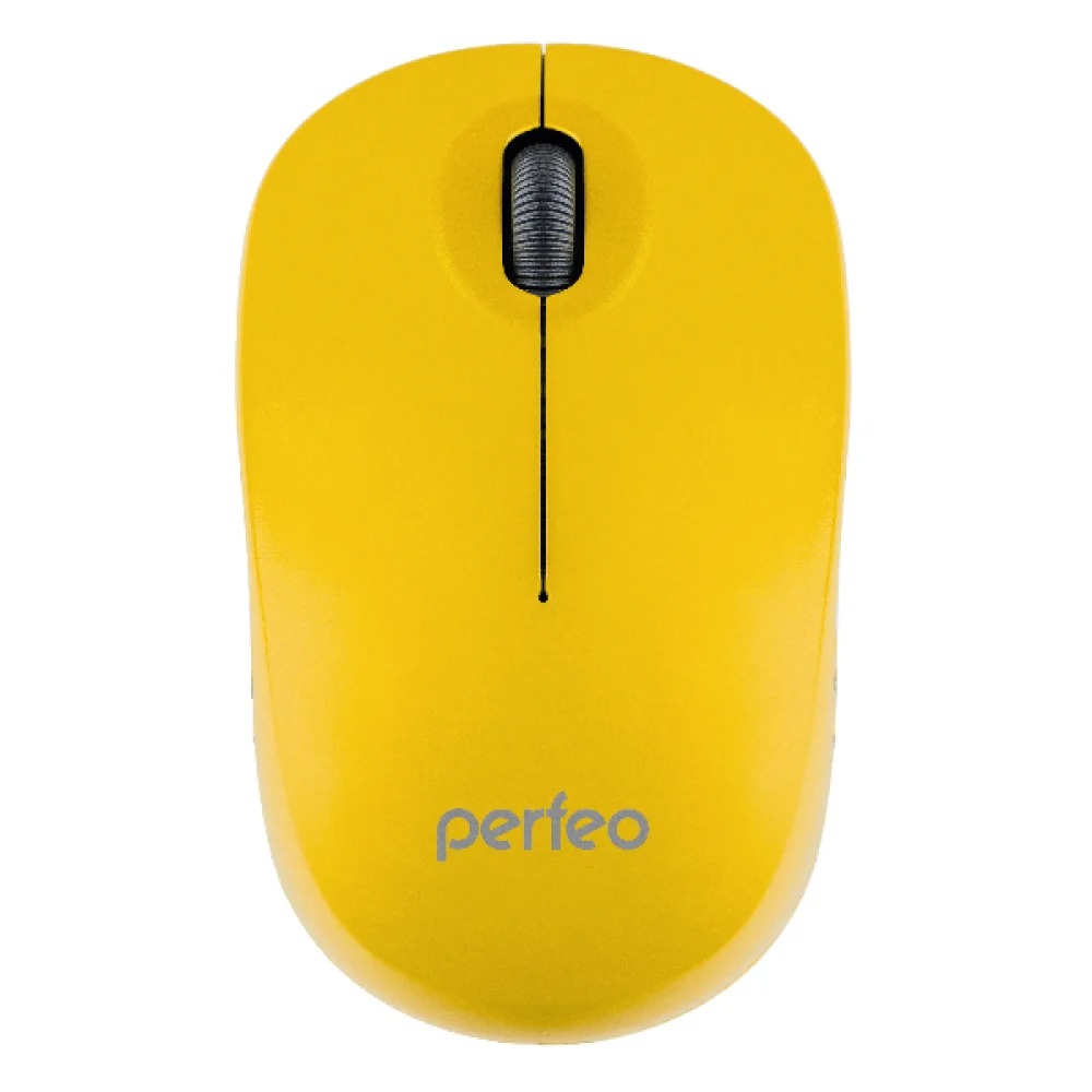 Мышь беспроводная Perfeo Sky желтая