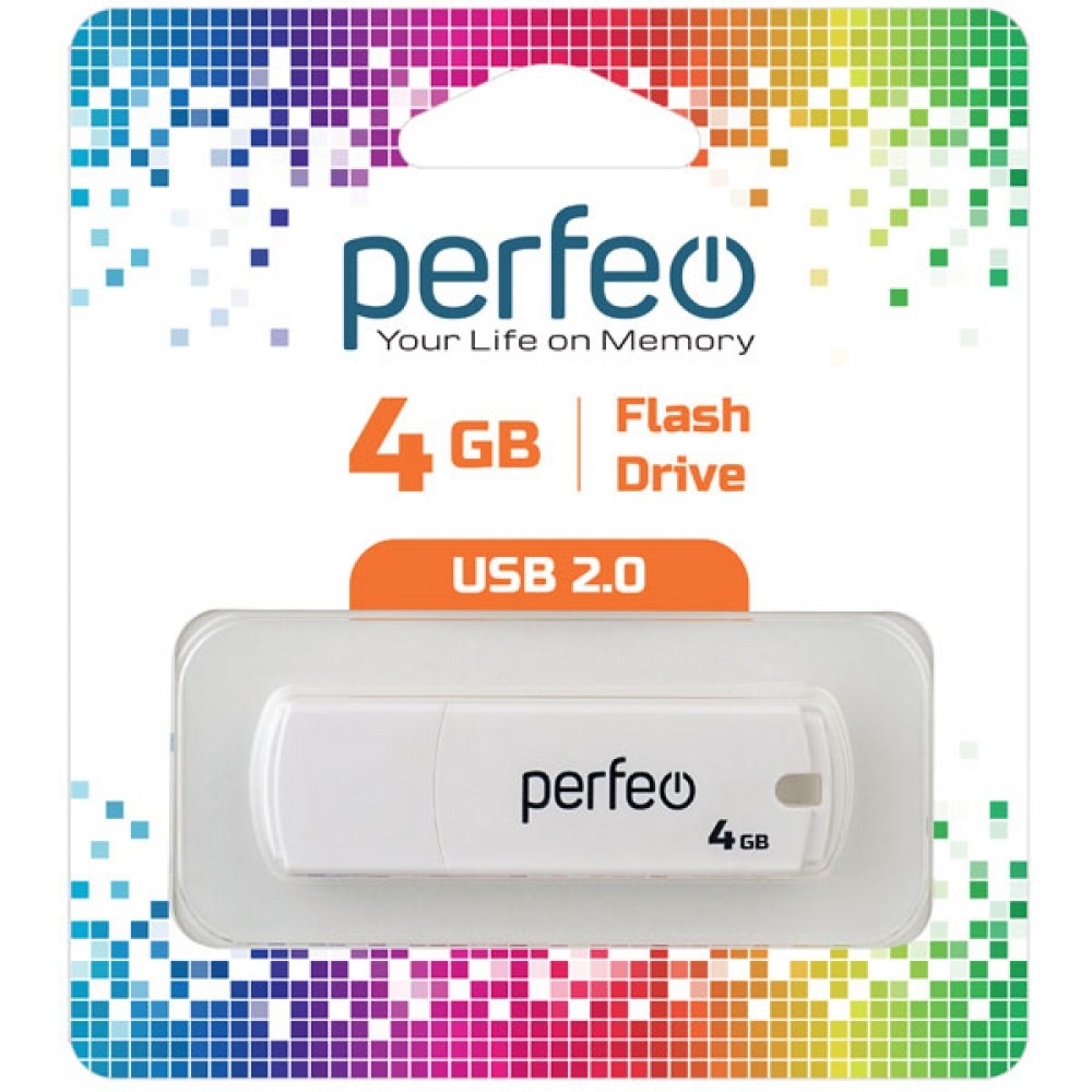 USB Flash накопитель Perfeo PF-C05W004 4 Гб