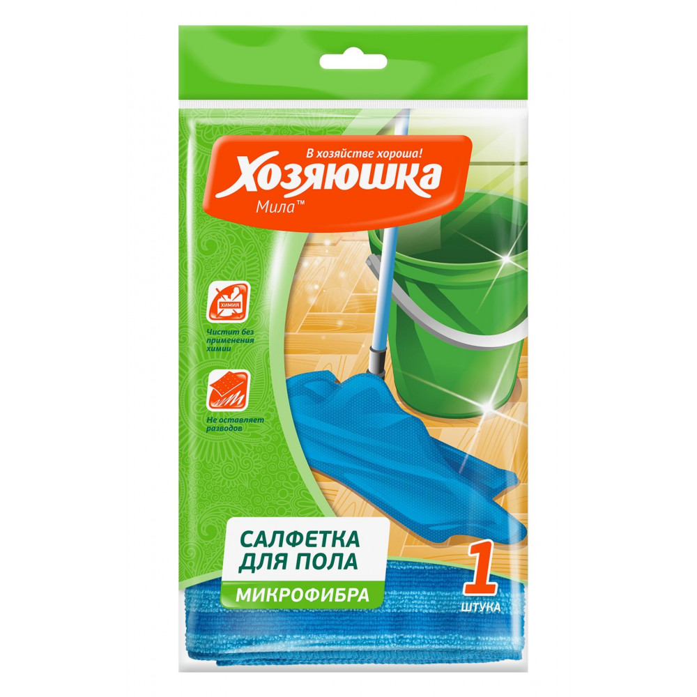 Салфетка для пола "Хозяюшка Мила" микрофибра